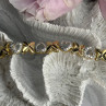 925 Sterling Silver Gold Plated Heart Bracelet Length 7.5