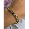 925 Sterling Silver Gold Plated Heart Bracelet Length 7.5