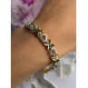 925 Sterling Silver Gold Plated Heart Bracelet Length 7.5