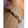 925 Sterling Silver Gold Plated Heart Bracelet Length 7.5