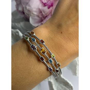 Starry Sky 925 Sterling Silver Amber Bracelet Length 7.5