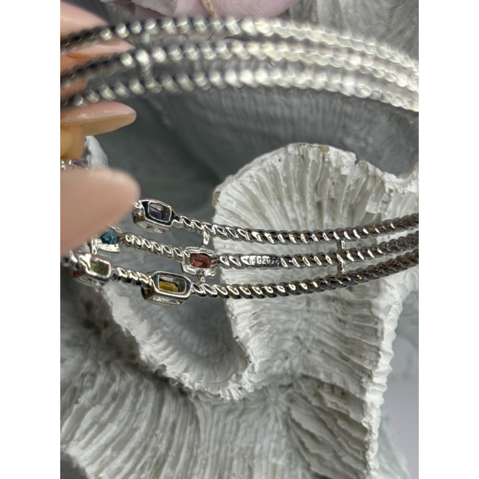 Starry Sky 925 Sterling Silver Amber Bracelet Length 7.5