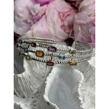 Starry Sky 925 Sterling Silver Amber Bracelet Length 7.5