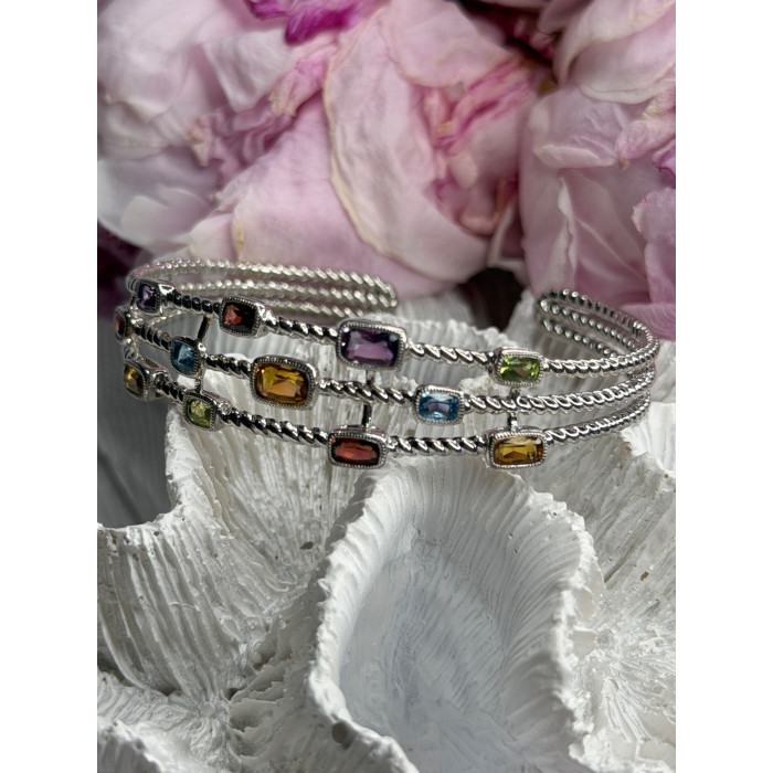 Starry Sky 925 Sterling Silver Amber Bracelet Length 7.5