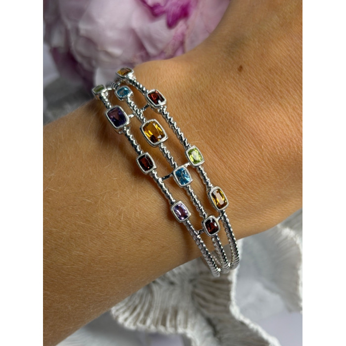 Starry Sky 925 Sterling Silver Amber Bracelet Length 7.5