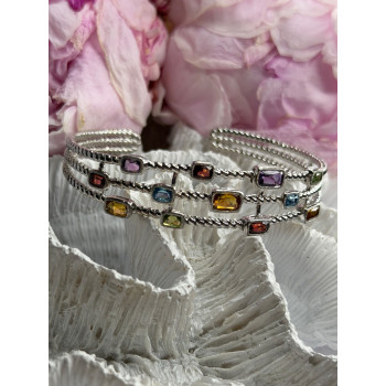 Starry Sky 925 Sterling Silver Amber Bracelet Length 7.5