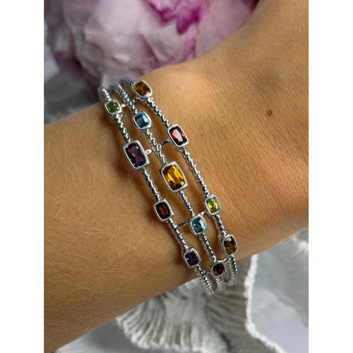 Starry Sky 925 Sterling Silver Amber Bracelet Length 7.5