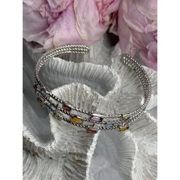 Starry Sky 925 Sterling Silver Amber Bracelet Length 7.5