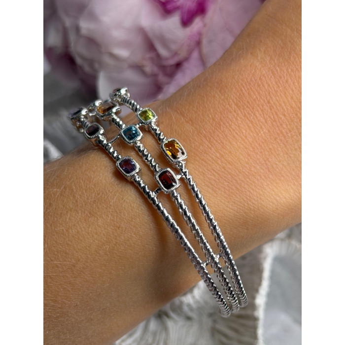 Starry Sky 925 Sterling Silver Amber Bracelet Length 7.5