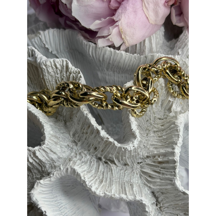 Italy 925 Sterling Silver Gold Plated Bracelet Length 8