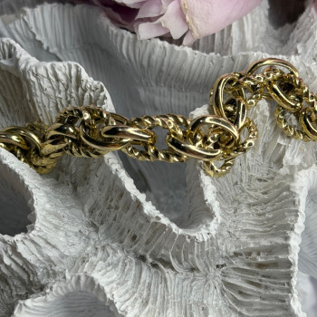 Italy 925 Sterling Silver Gold Plated Bracelet Length 8
