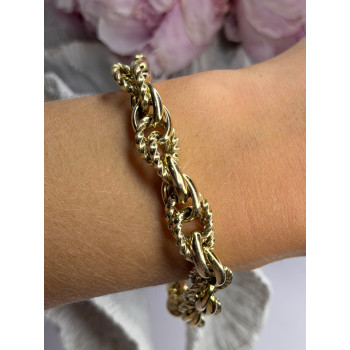 Italy 925 Sterling Silver Gold Plated Bracelet Length 8