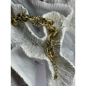 Italy 925 Sterling Silver Gold Plated Bracelet Length 8