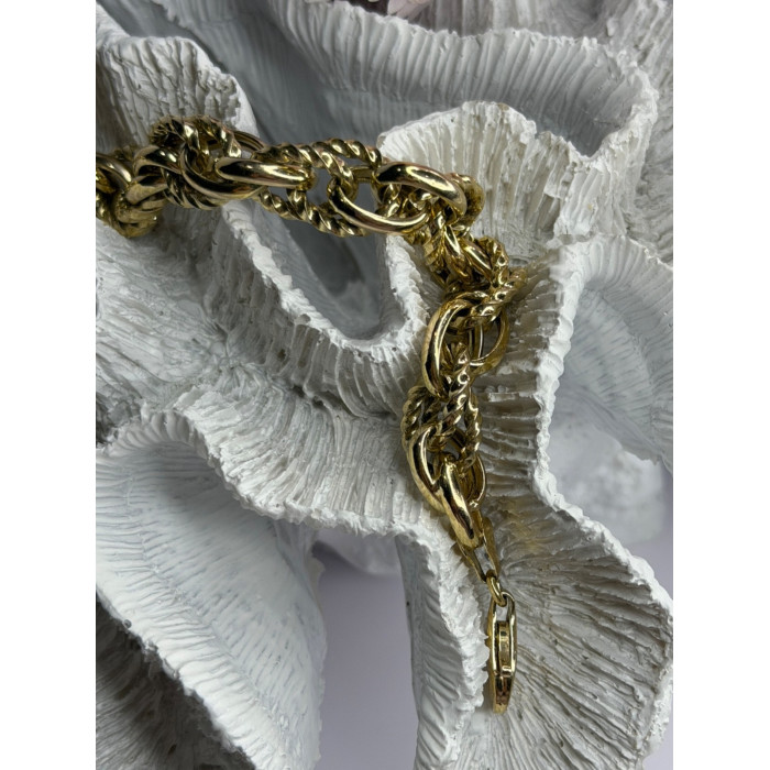 Italy 925 Sterling Silver Gold Plated Bracelet Length 8