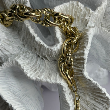 Italy 925 Sterling Silver Gold Plated Bracelet Length 8