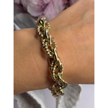 Italy 925 Sterling Silver Gold Plated Bracelet Length 8