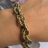 Italy 925 Sterling Silver Gold Plated Bracelet Length 8
