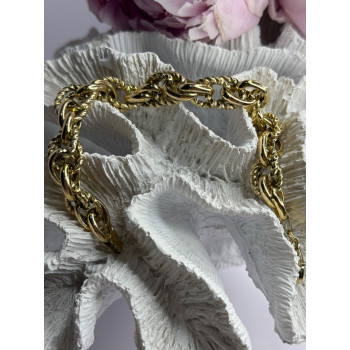 Italy 925 Sterling Silver Gold Plated Bracelet Length 8