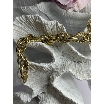 Italy 925 Sterling Silver Gold Plated Bracelet Length 8