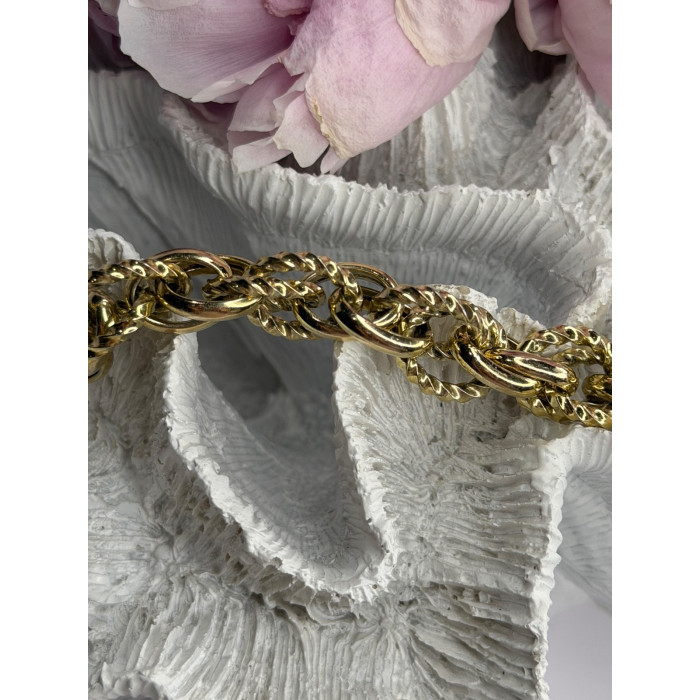 Italy 925 Sterling Silver Gold Plated Bracelet Length 8