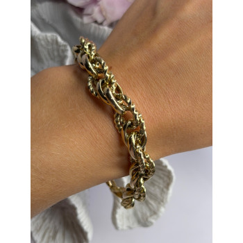 Italy 925 Sterling Silver Gold Plated Bracelet Length 8