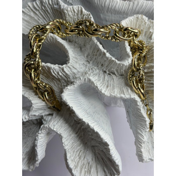 Italy 925 Sterling Silver Gold Plated Bracelet Length 8