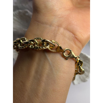 Italy 925 Sterling Silver Gold Plated Bracelet Length 8