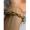 Italy 925 Sterling Silver Gold Plated Bracelet Length 8