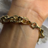 Italy 925 Sterling Silver Gold Plated Bracelet Length 8
