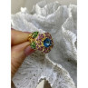 925 Sterling Silver Gold Plated Topaz, Peridot & Spinel 