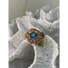 925 Sterling Silver Gold Plated Topaz, Peridot & Spinel 