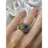 925 Sterling Silver Gold Plated Topaz, Peridot & Spinel 