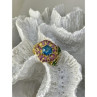 925 Sterling Silver Gold Plated Topaz, Peridot & Spinel 