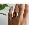 925 Sterling Silver Jewelry glass Ring Size 6.5