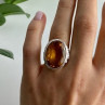 925 Sterling Silver Jewelry Glass Ring Size 6.5