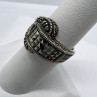 925 Sterling Silver Marcasite Ring Size 5.5