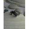 925 Sterling Silver Dolphin Diamond Ring Size 7