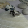925 Sterling Silver Dolphin Diamond Ring Size 7