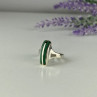 925 Sterling Silver Malachite Ring Size 5.5