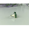 925 Sterling Silver Malachite Ring Size 5.5