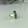 925 Sterling Silver Malachite Ring Size 5.5