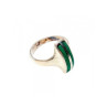 925 Sterling Silver Malachite Ring Size 5.5