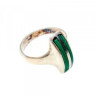 925 Sterling Silver Malachite Ring Size 5.5