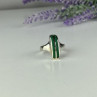 925 Sterling Silver Malachite Ring Size 5.5