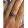 925 Sterling Silver Tanzanite & Diamond Ring Size 8