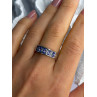925 Sterling Silver Tanzanite & Diamond Ring Size 8