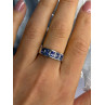 925 Sterling Silver Tanzanite & Diamond Ring Size 8