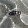 925 Sterling Silver Tanzanite & Diamond Ring Size 8