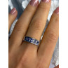 925 Sterling Silver Tanzanite & Diamond Ring Size 8