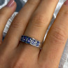 925 Sterling Silver Tanzanite & Diamond Ring Size 8
